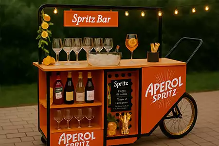Carrito Aperol Spritz - Dediversia Barcelona