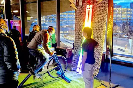 Bicicleta Energía LED - Dediversia Barcelona