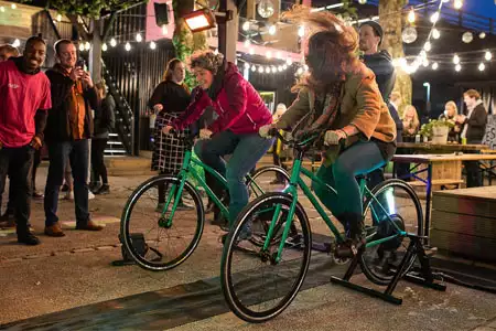 Bicicleta Energía LED - Dediversia Barcelona