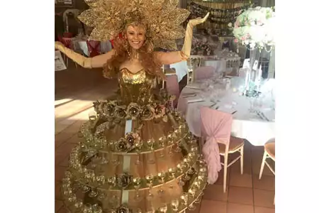 Vestido de Champagne - Dediversia Barcelona