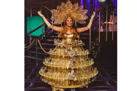 Vestido de Champagne - Dediversia Barcelona